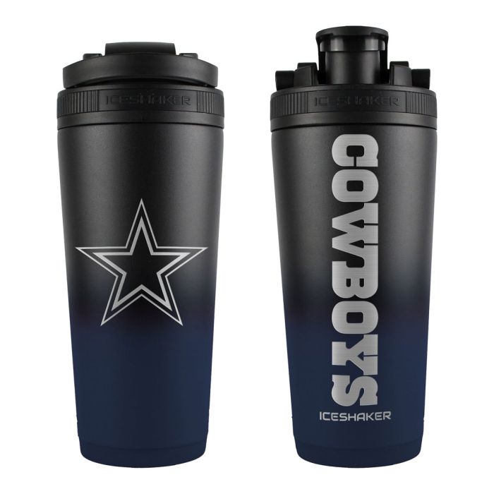 Dallas Cowboys Ombre 26oz Stainless Steel Ice Shaker - Black/Navy