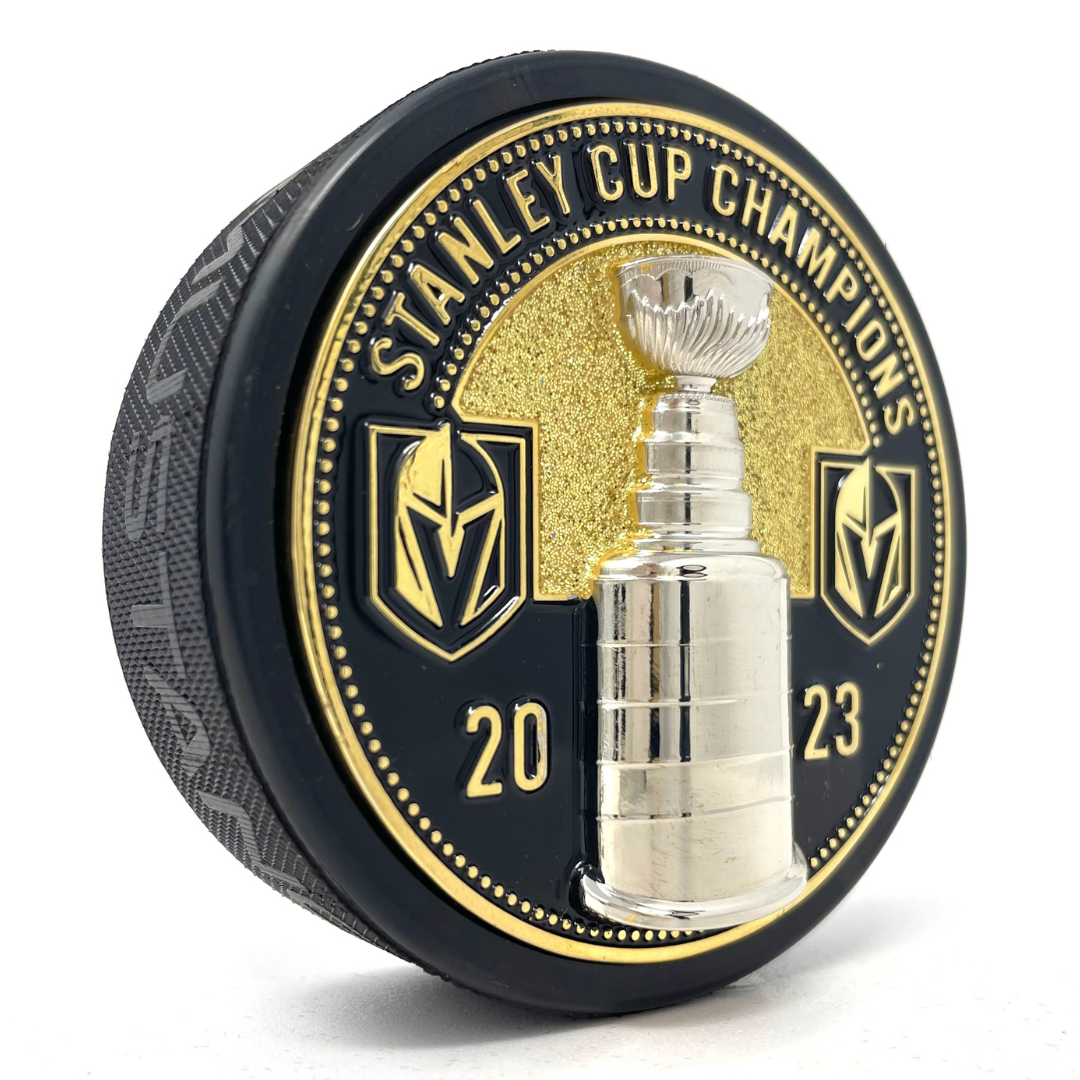 Vegas Golden Knights 2023 Stanley Cup Champions Ultra 3D Medallion Puck