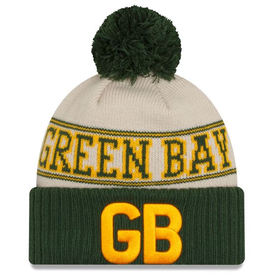 Green Bay Packers 50s Classic New Era 2023 Sideline Knit Beanie
