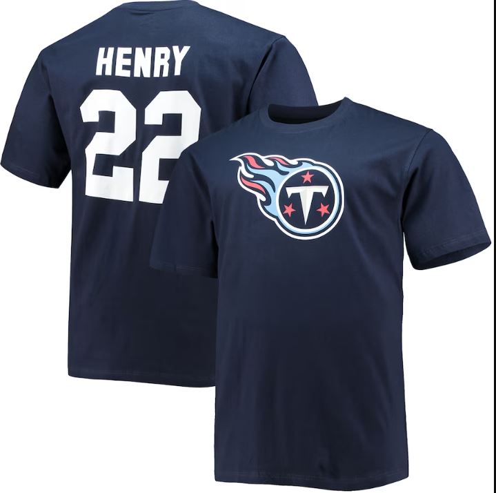 Derrick Henry Tennessee Titans Player Name & Number T-Shirt - Navy