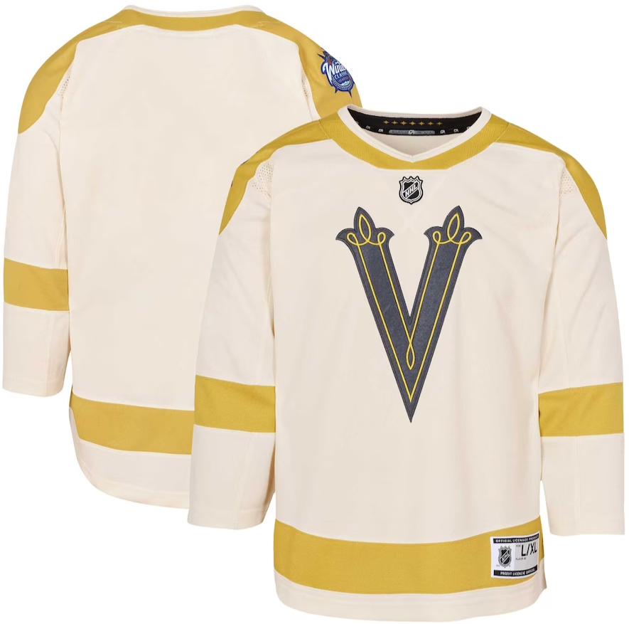 Vegas Golden Knights Youth 2024 NHL Winter Classic Premier Jersey - Cream ***