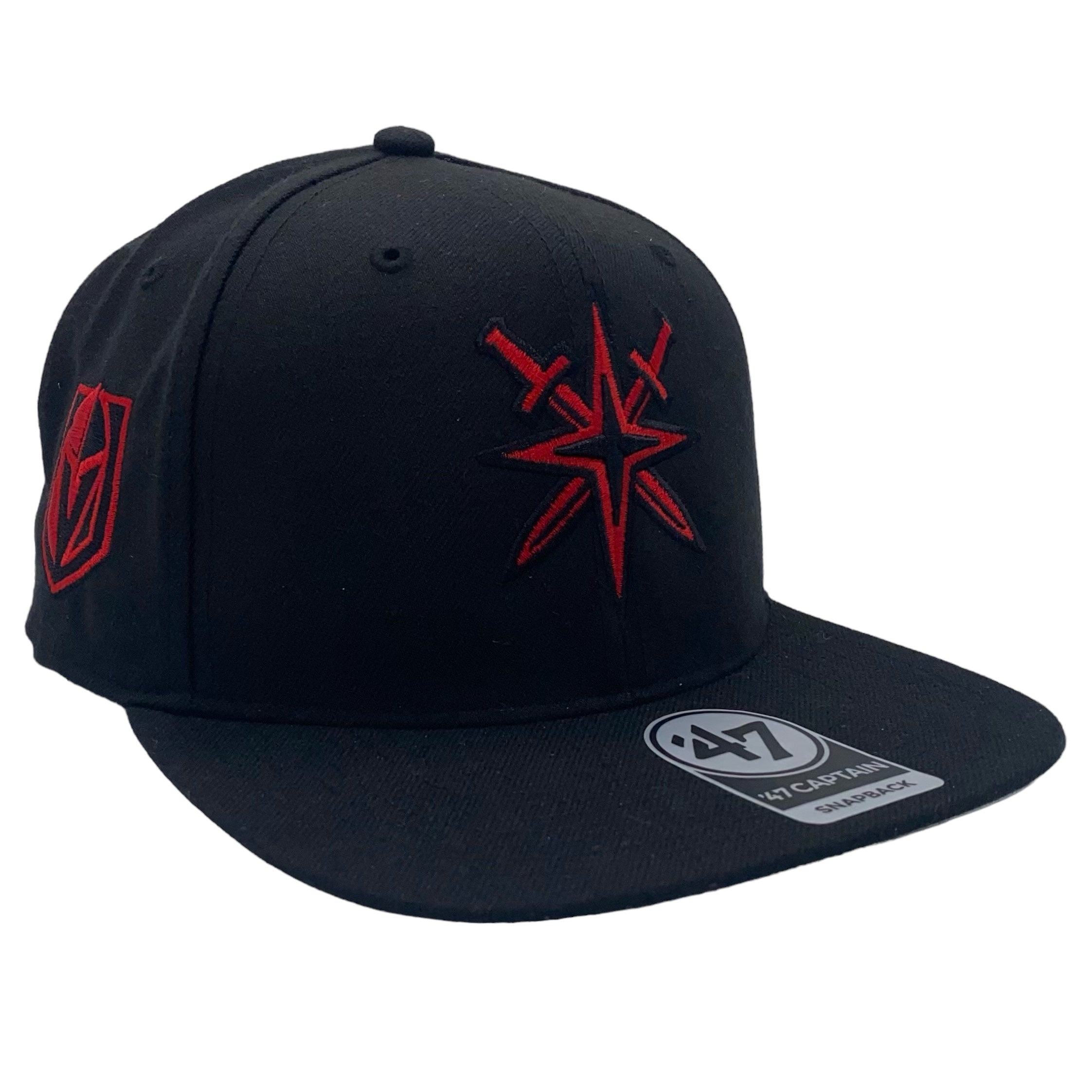 Vegas Golden Knights 47 Brand Red Alternate Snapback Hat Sports Town USA