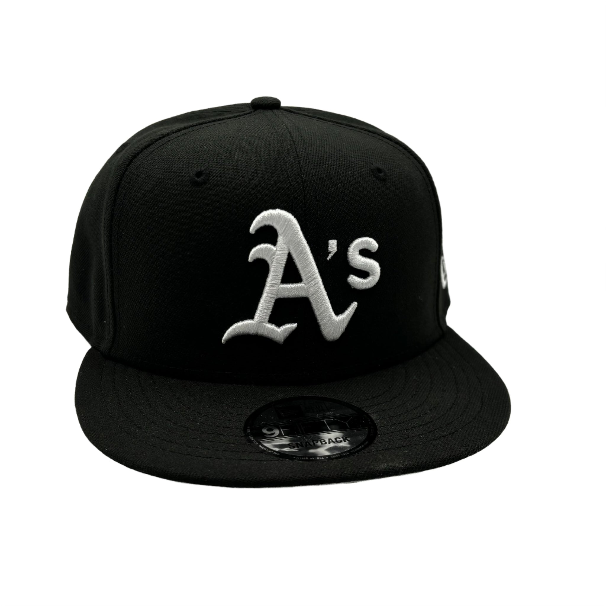 Athletics New Era 9FIFTY Chain Stitch Black Snapback Hat
