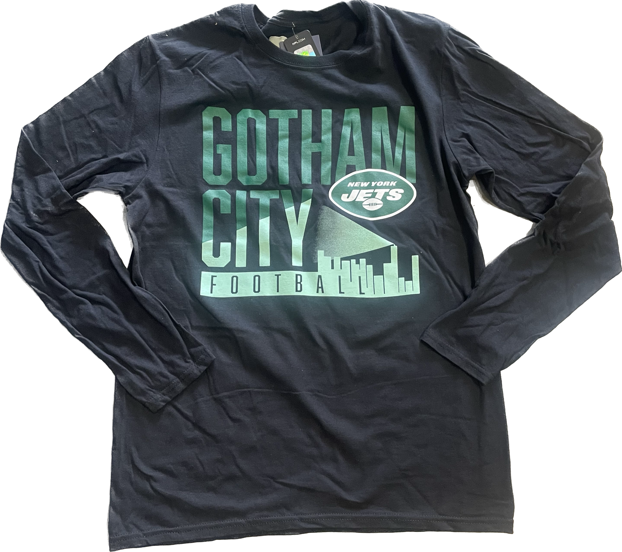 New York Jets Full Deff Gotham City Football Long Sleeve T-Shirt