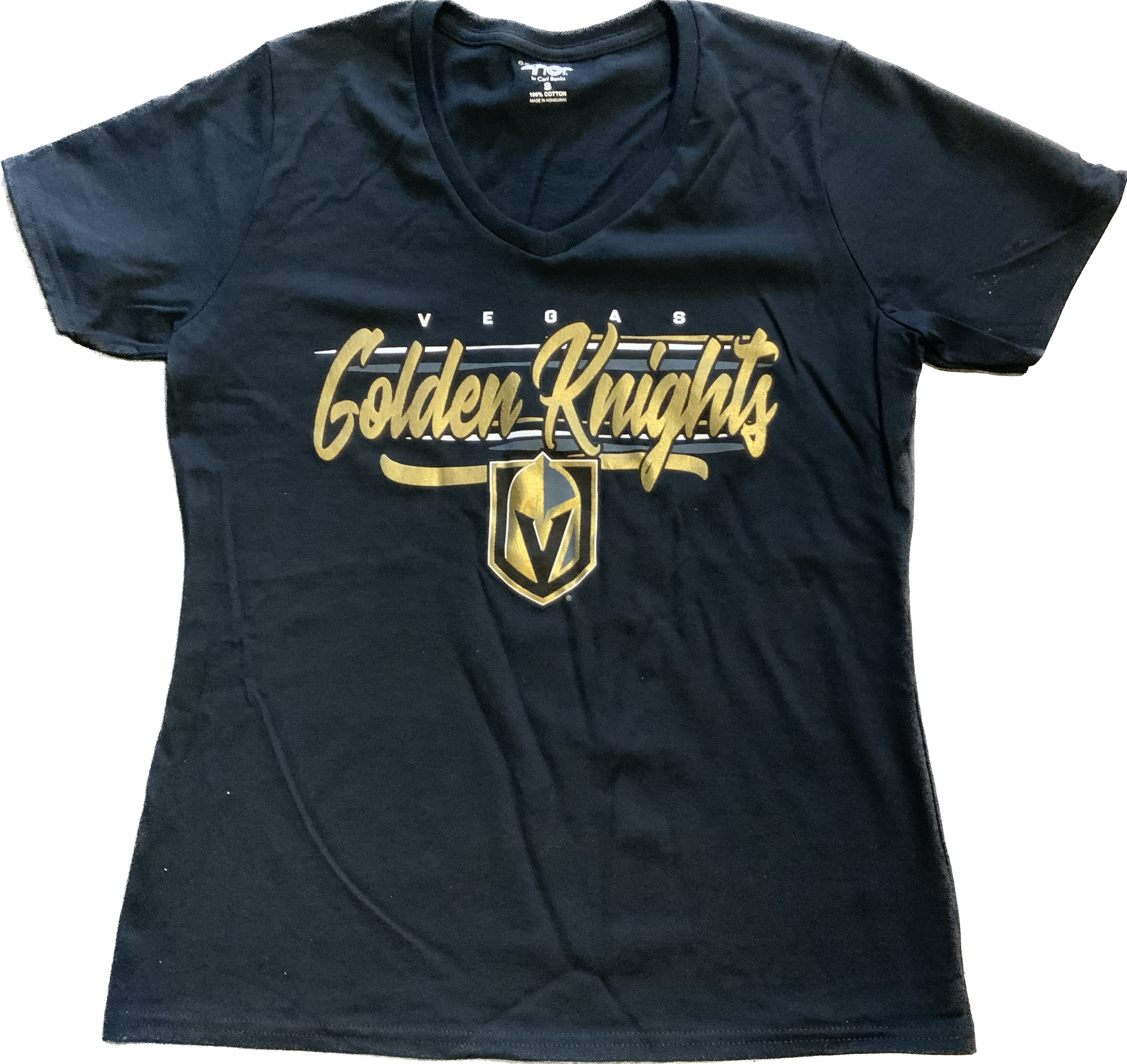 Vegas Golden Knights Women's Music Script Short Sleeve Shirt -  Black