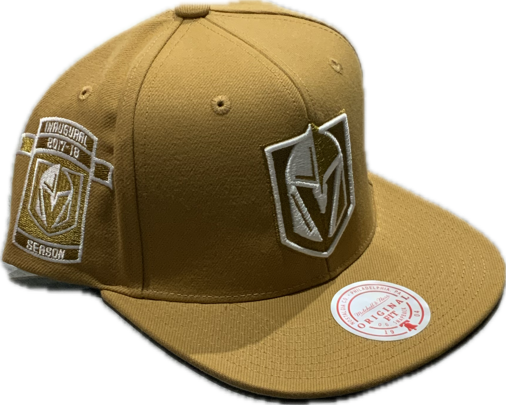 Vegas Golden Knights Tan Back to Basics Snapback Hat