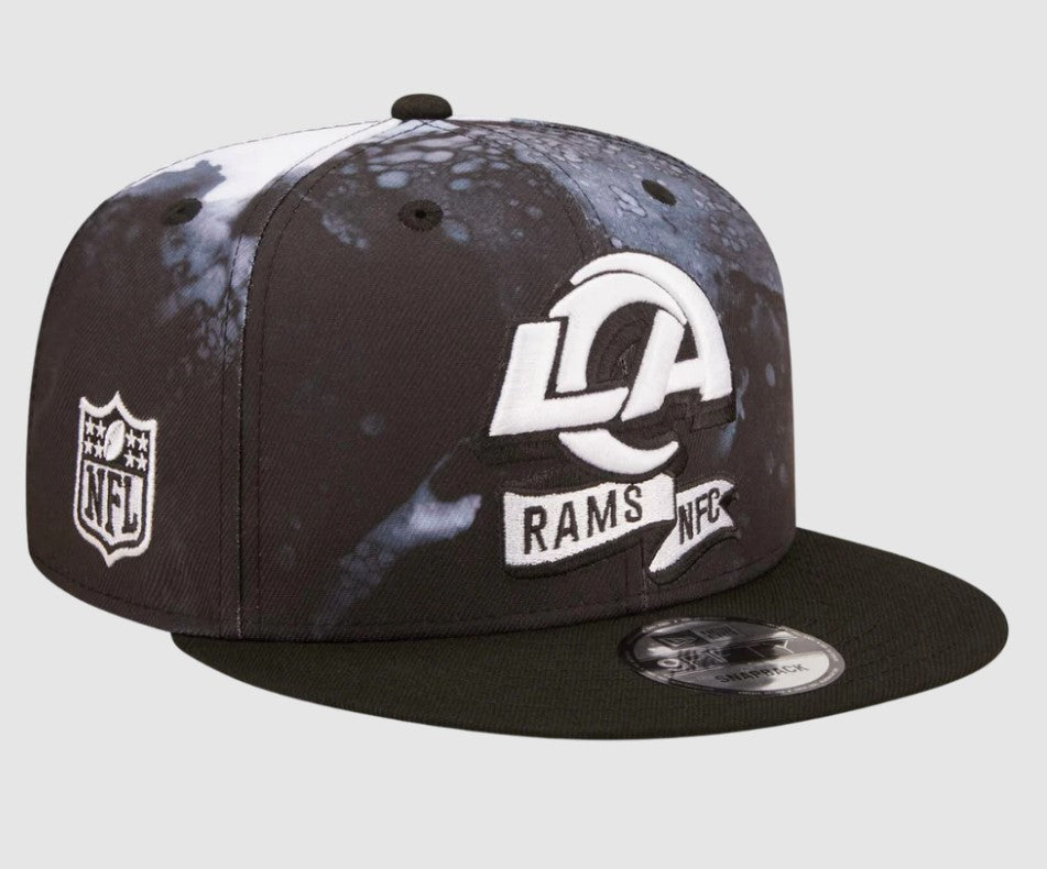Los Angeles Rams New Era 9FIFTY 2022 Black Ink Snapback Hat