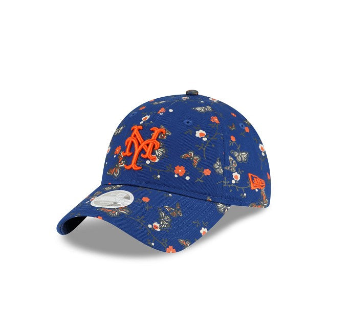 NY Mets New Era 9Twenty Womens Blue Floral Adjustable Hat – Sports