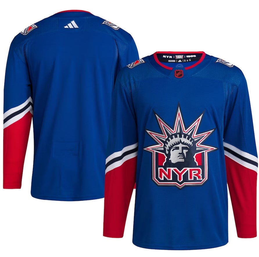 New York Rangers Royal Reverse Retro 2.0 Authentic Blank Jersey