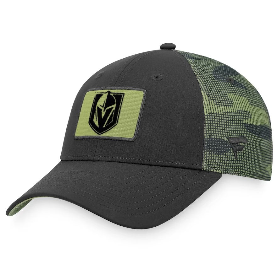 Vegas Golden Knights Military Appreciation Adjustable Hat - Black/Camo