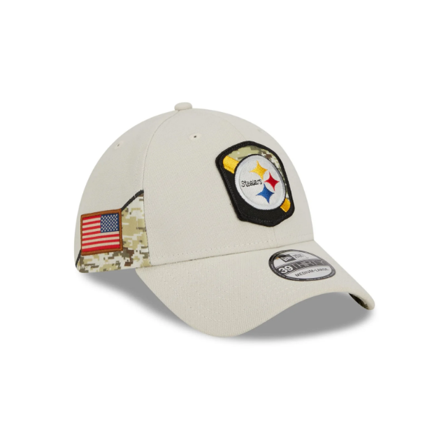 Pittsburgh Steelers Bone 2023 Salute To Service 39THIRTY Flex Hat
