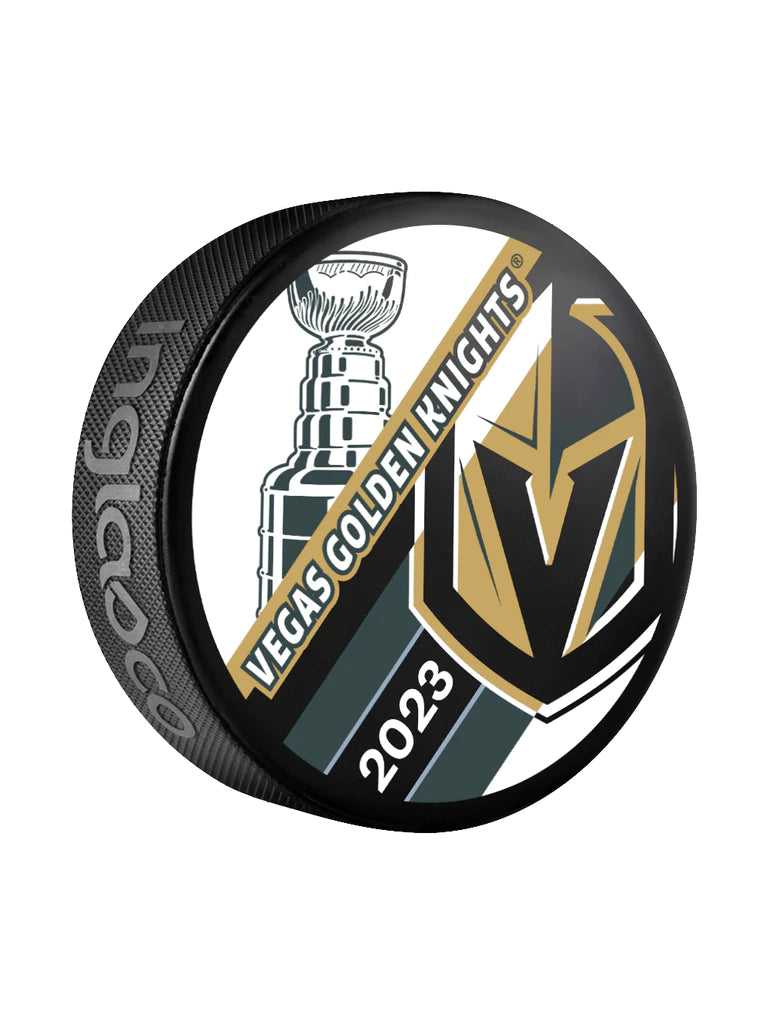 Vegas Golden Knights Hockey Puck 2023 Stanley Cup Champions Two-Sided -  Vegas Sports Shop