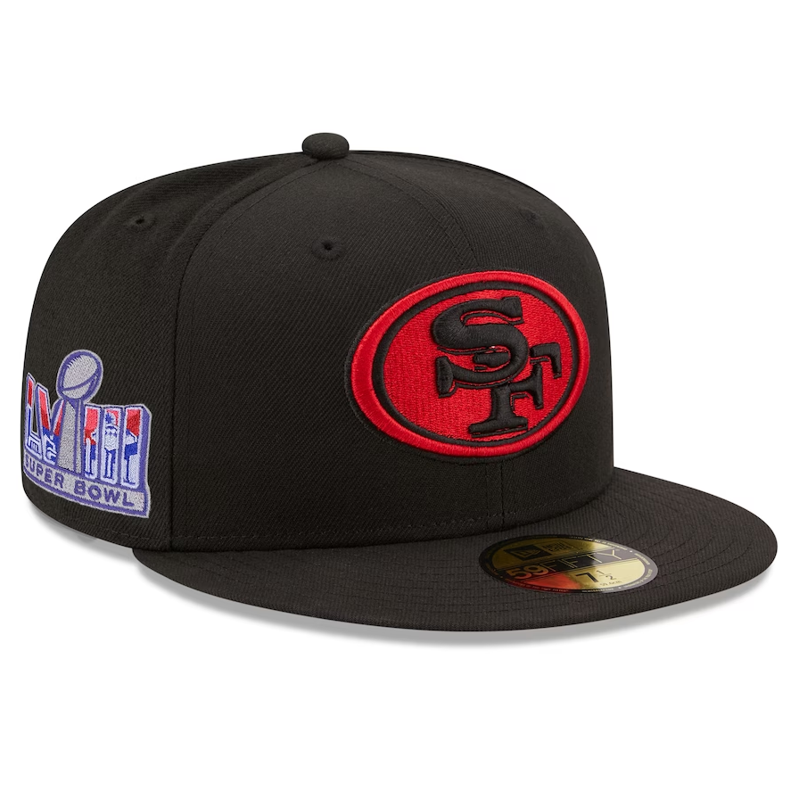 San Francisco 49ers New Era Super Bowl LVIII Side Patch 59FIFTY Fitted Hat - Black