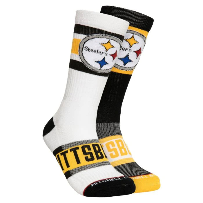 Pittsburgh Steelers Mitchell & Ness Hail Mary Crew Socks