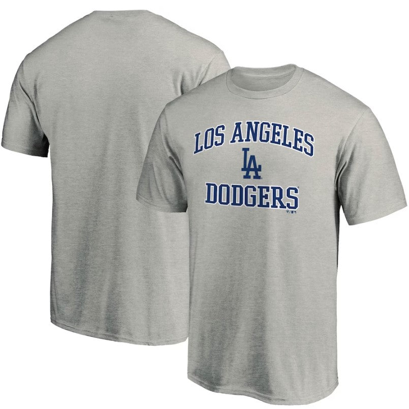 Los Angeles Dodgers Heathered Gray Heart & Soul T-Shirt