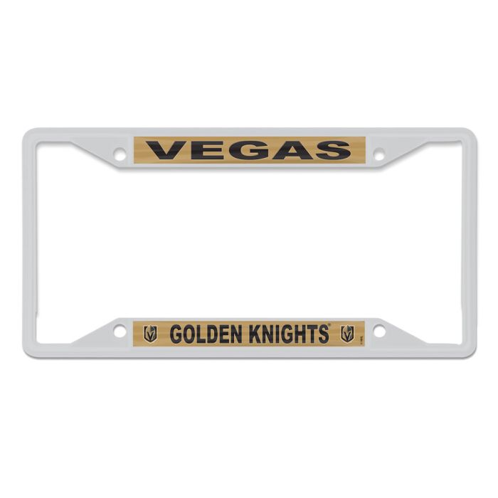 Vegas Golden Knights License Plate Frame - White/Gold