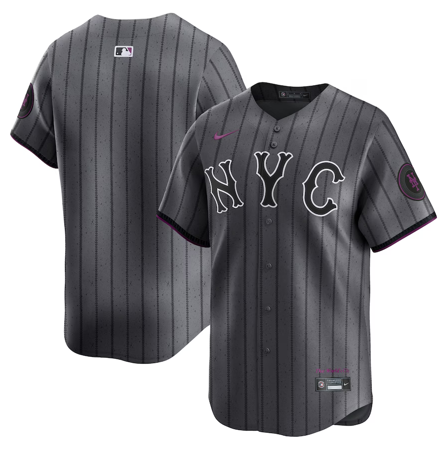 New York Mets Men's Nike 2024 City Connect Limited Jersey - Graphite