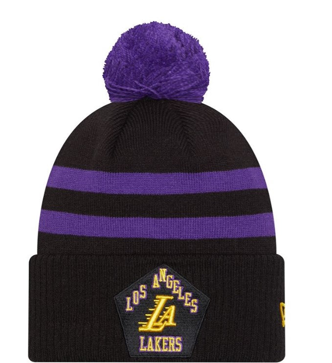 Los Angeles Lakers 2023/24 City Edition Official Cuffed Pom Knit Beanie