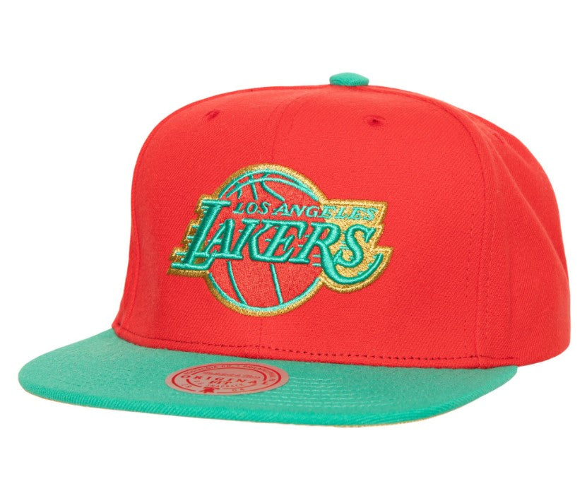 Los Angeles Lakers Mistletoe Snapback Coop Hat - Red