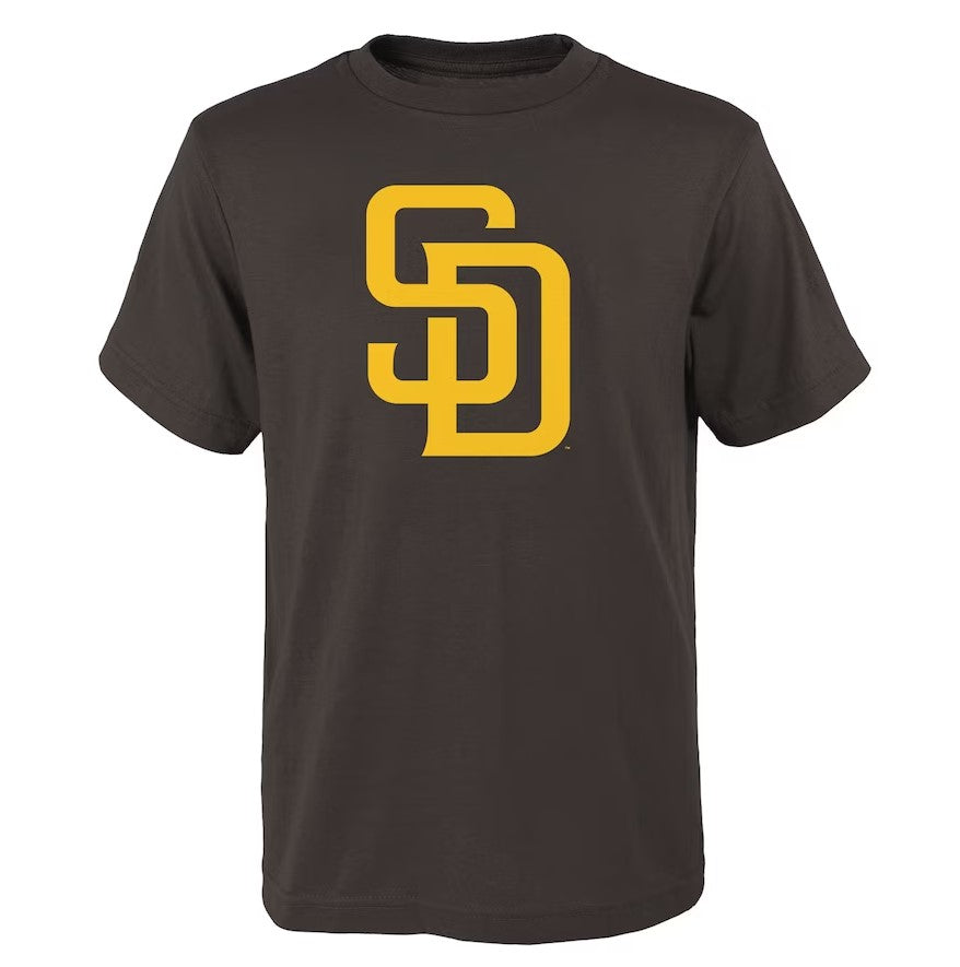 San Diego Padres Men's Logo Primary Team Brown T-Shirt