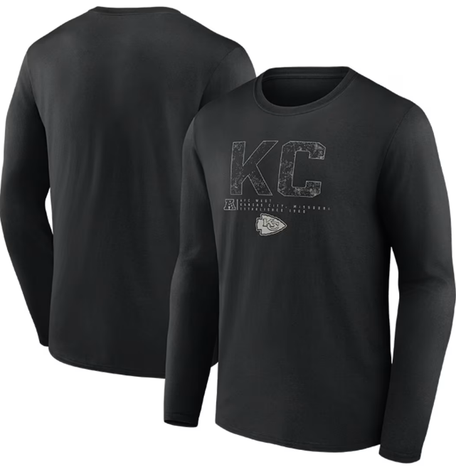 Kansas City Chiefs Blackout Shadow Tricode AFC Longsleeve Shirt