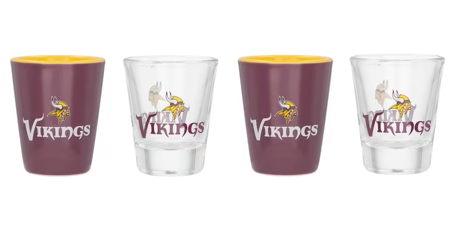 Minnesota Vikings Four-Pack Shot Glass Set