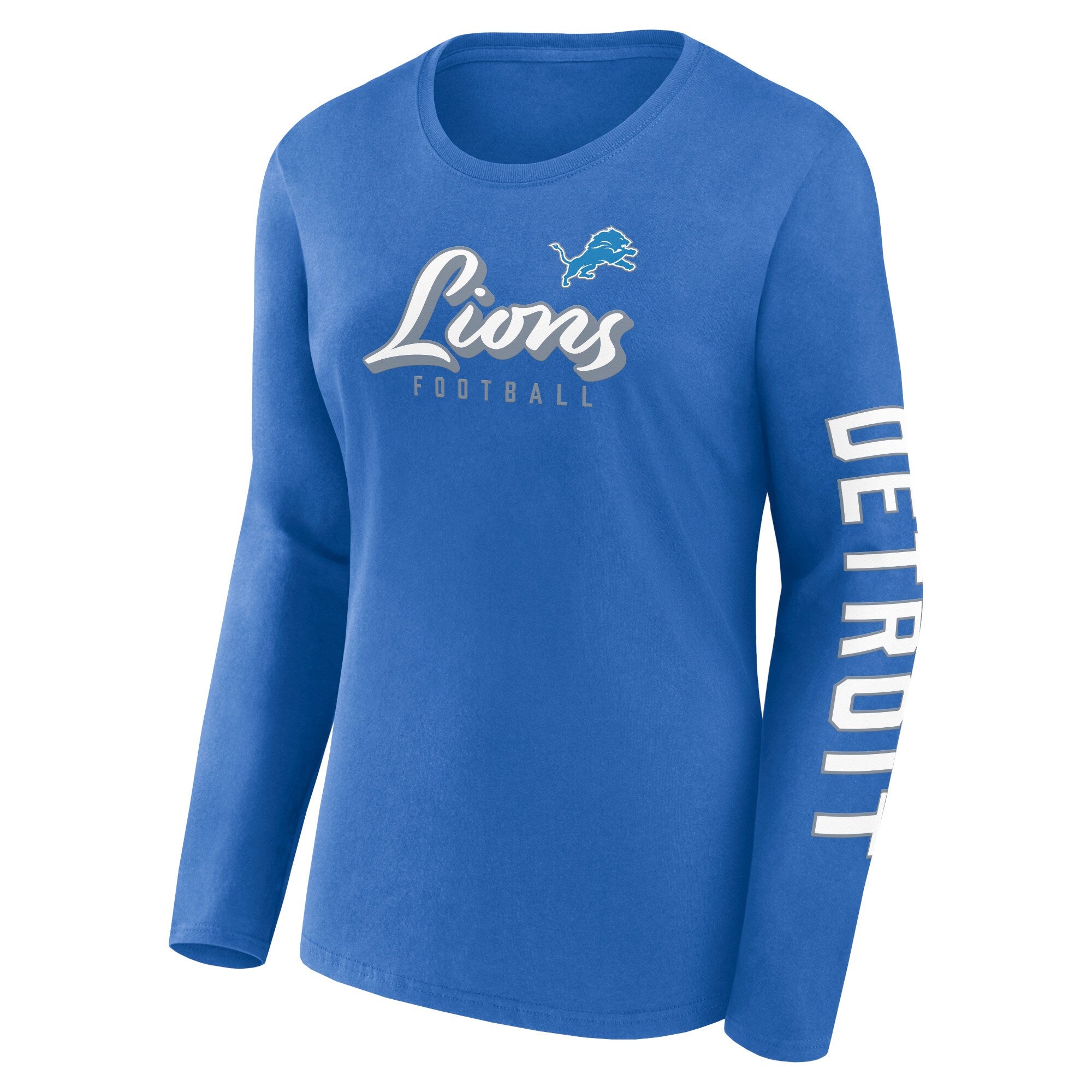 Women's Fanatics Branded Blue/White Detroit Lions Combo Cheerleader Longsleeve