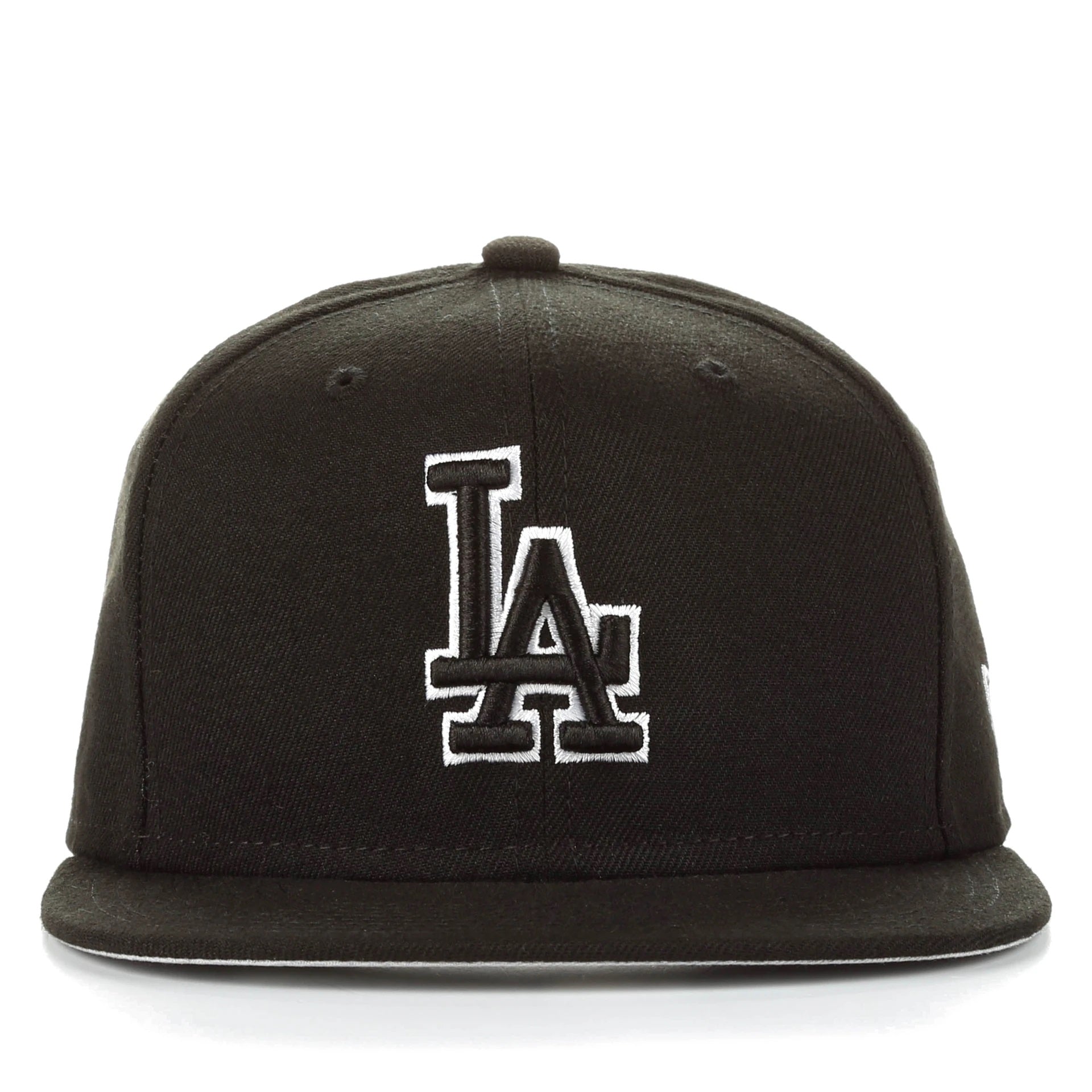 Los Angeles Dodgers New Era Black & White 59FIFTY Fitted Hat - Black 7 1/2