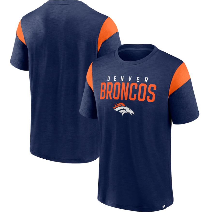 Men's Denver Broncos Navy Home Stretch Team T-Shirt