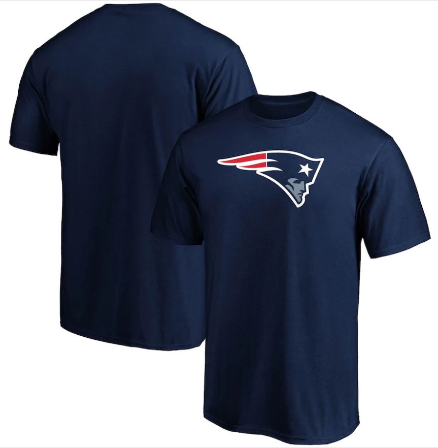 Men's New England Patriots Navy Primary Logo Team T Shirt