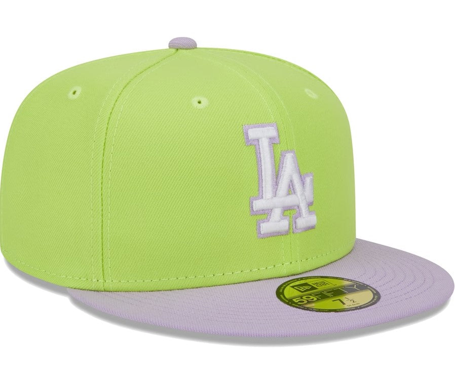 Los Angeles Dodgers New Era 59FIFTY Color Pack Lime and Lavender Fitted Hat