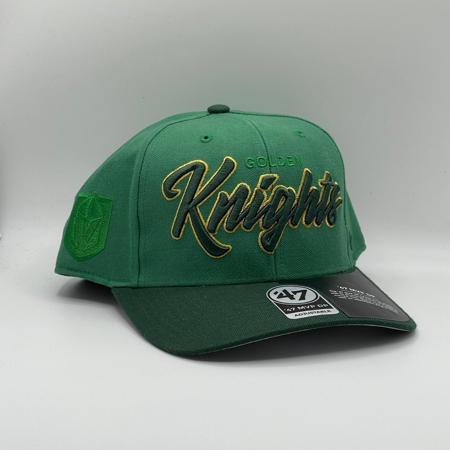 Vegas Golden Knights Exclusive Green Goblin Script Snapback Hat ***