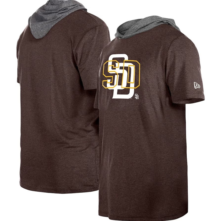 San Diego Padres New Era Men's Double Logo Hood T-Shirt