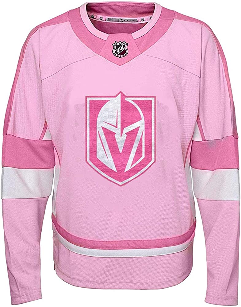Vegas Golden Knights Girls Juniors Pink Youth Jersey Sports Town USA