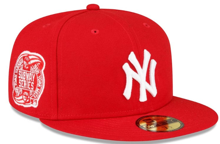 New York Yankees New Era 59FIFTY Red Sidepatch Fitted Hat