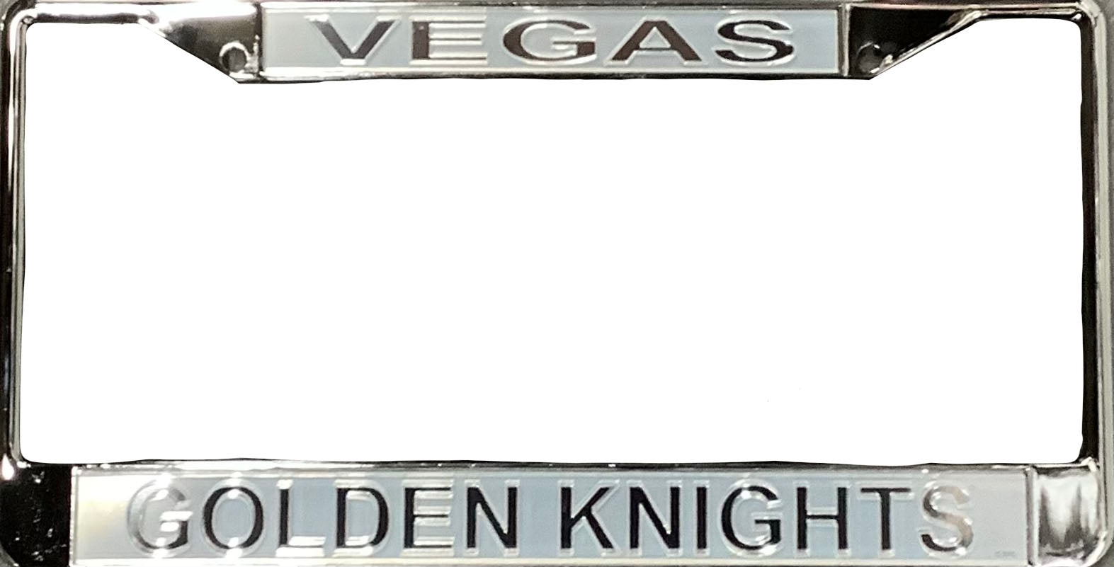 Vegas Golden Knights License Plate Frame - Silver Chrome