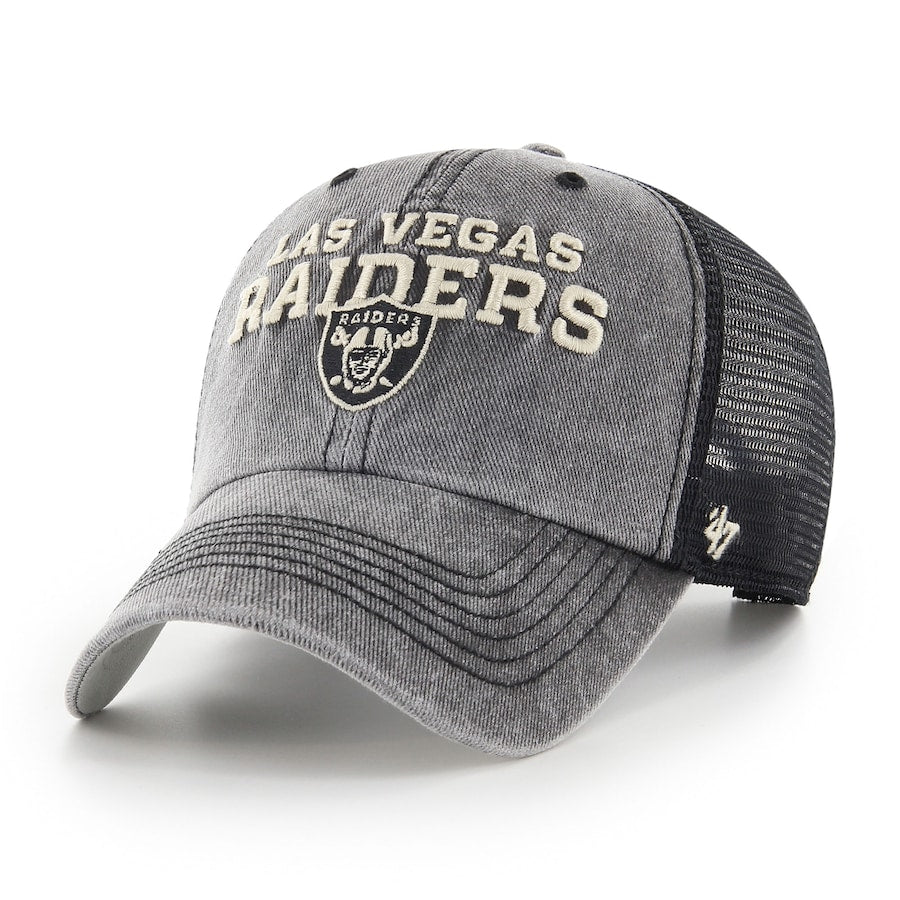 Las Vegas Raiders 47 Drumlin Trucker Clean Up Snapback Hat