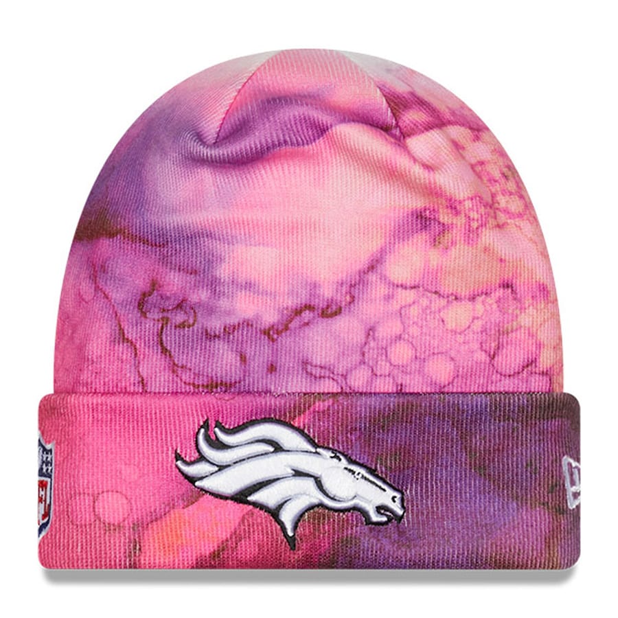 Denver Broncos Pink 2022 NFL Crucial Catch Knit Beanie
