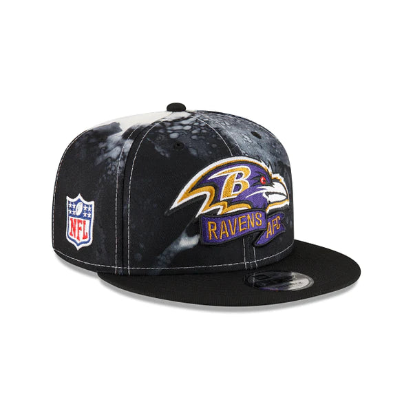 Baltimore Ravens New Era  9FIFTY 2022 Sideline Ink Dye Snapback Hat