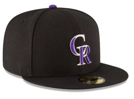 Colorado Rockies New Era 59FIFTY Black Game Fitted Hat