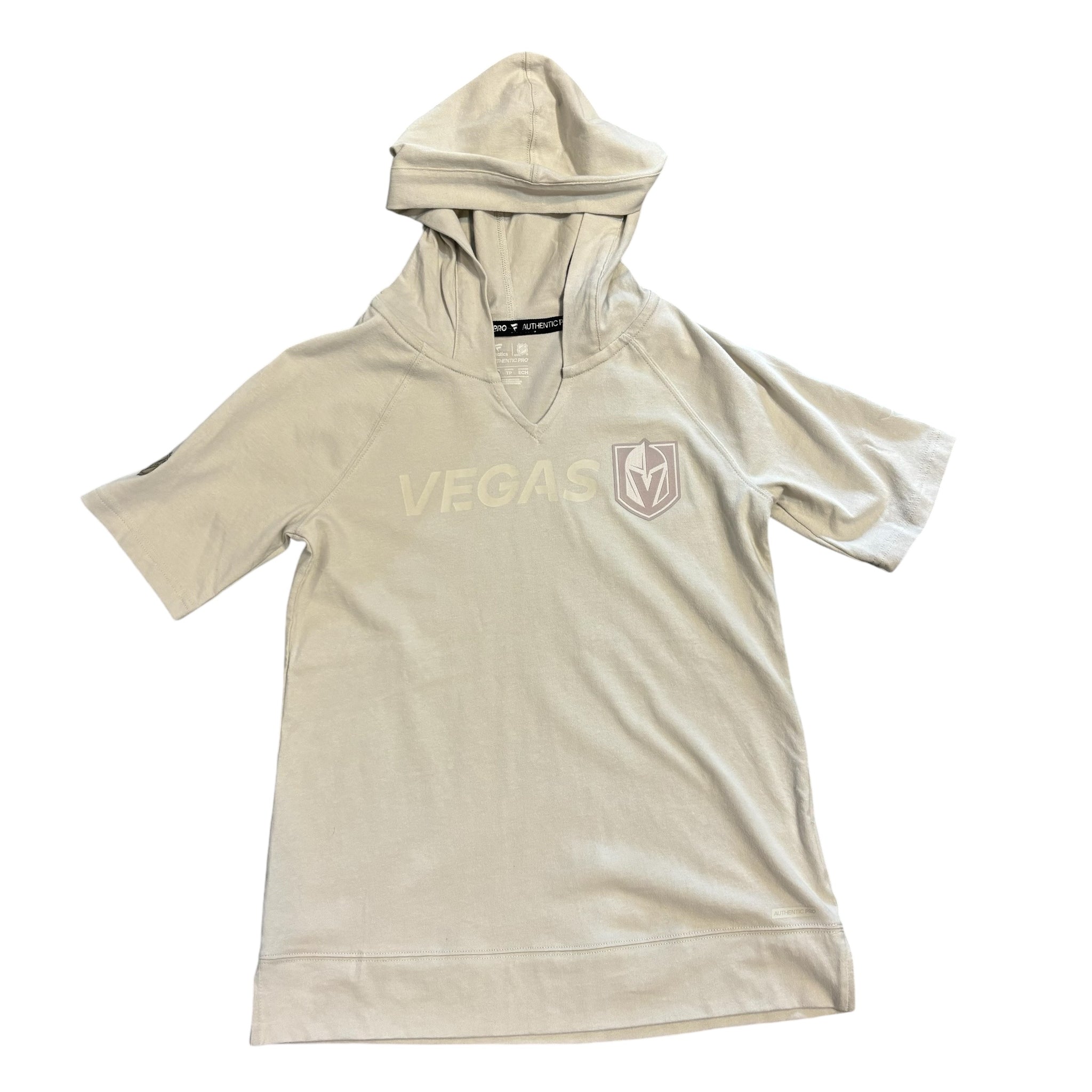 Vegas Golden Knights Womens Authentic Pro Tonal Short Sleeve Pullover Hoodie - Moonstruck