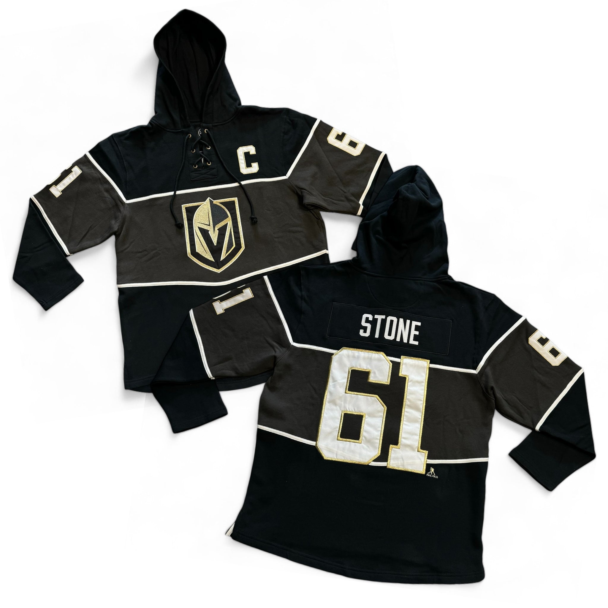 Vegas Golden Knights Men's Mark Stone Current Legend Run Point '47 Hoodie - Jet Black
