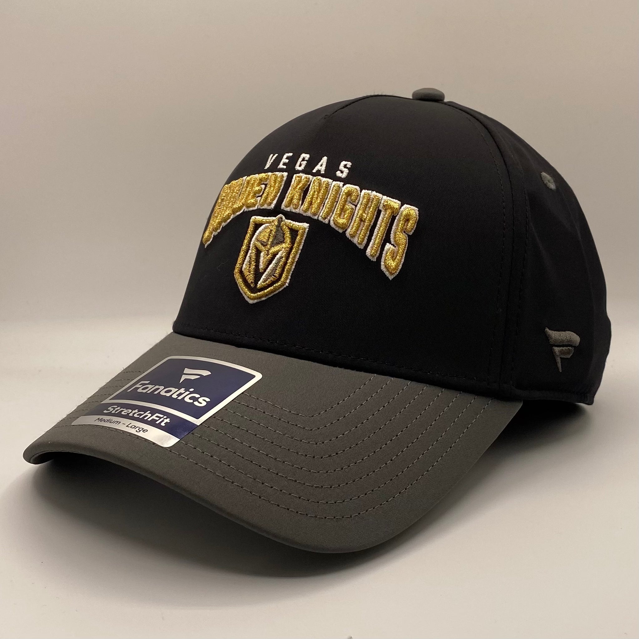 Vegas Golden Knights Arched Word Stretch Fit Hat - Black