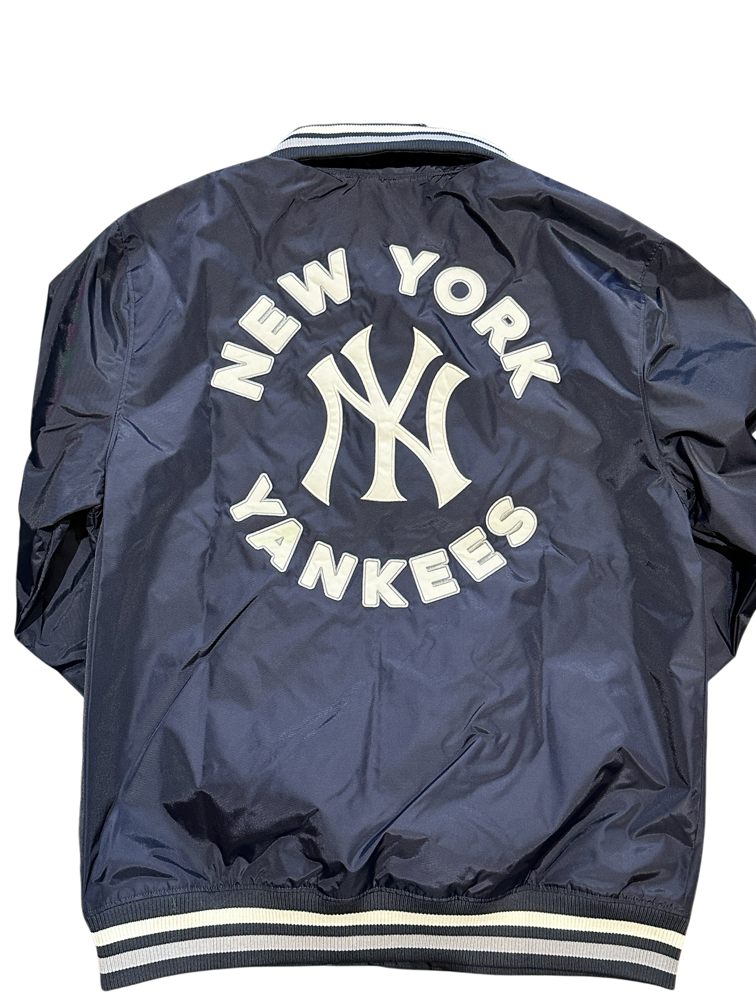 New York Yankees Men's New Era "1926" Satin Windbreaker Jacket - Navy