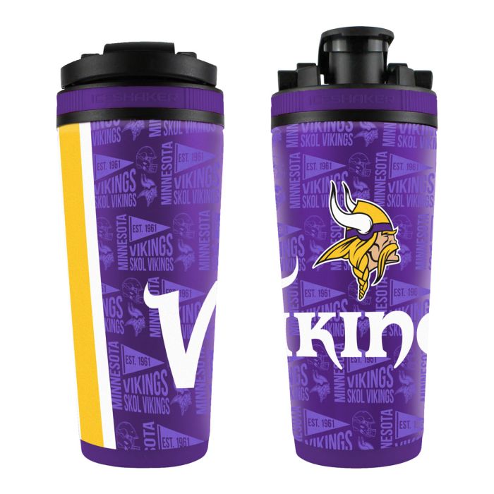 Minnesota Vikings Purple 26oz 4D Stainless Steel Ice Shaker