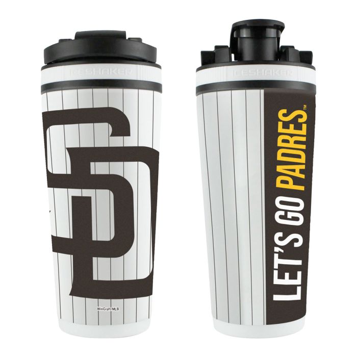 San Diego Padres 26oz 4D Stainless Steel Ice Shaker - WHITE