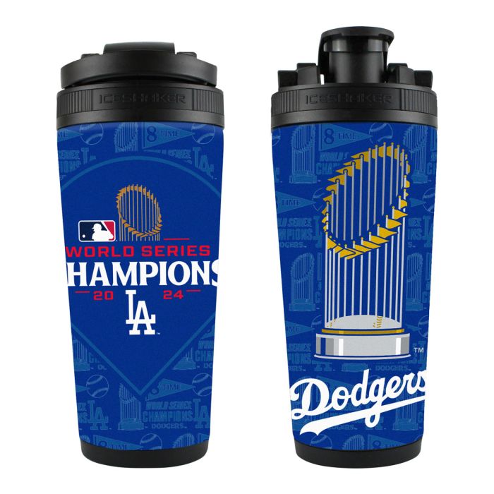 Los Angeles Dodgers World Series Champions 26oz 4D Stainless Steel Ice Shaker - BLUE