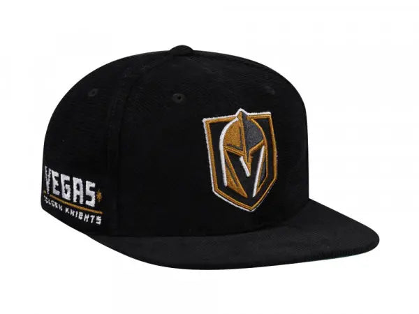 Vegas Golden Knights Black Cord Throwback Snapback Hat