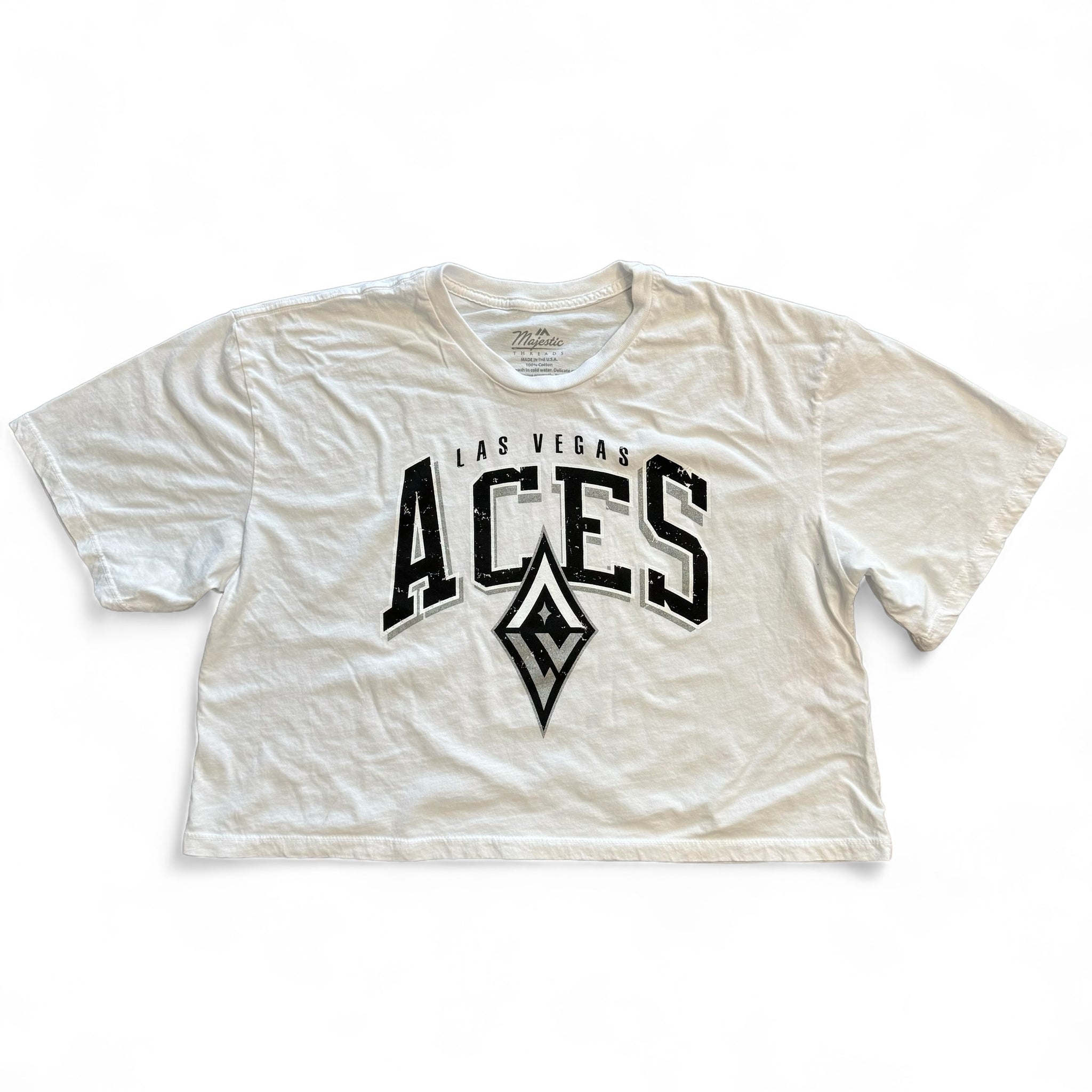Las Vegas Aces Women's Burble Crop Top Shirt - White