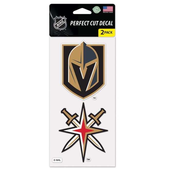 VEGAS GOLDEN KNIGHTS PERFECT CUT DECAL SET OF TWO 4"X4"